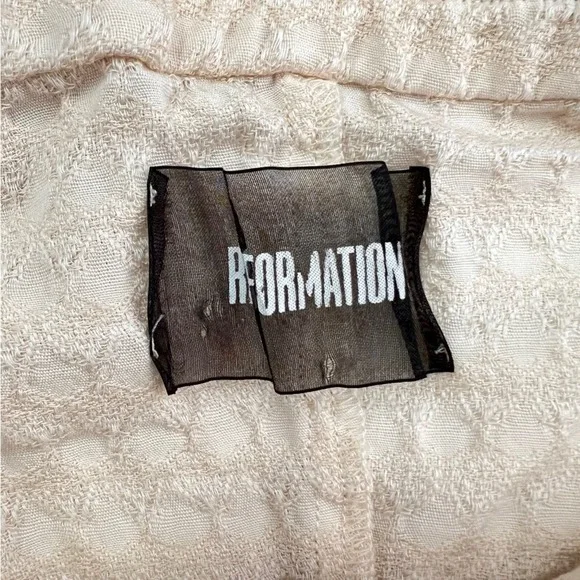 Reformation Adriel Tan Off‎ Shoulders Old Money Dress Buttoned Sundress 0 P XS - Picture 4 of 10